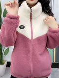 Lamb Fleece Cotton Coat Winter Ladies Jacket