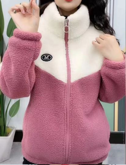 Lamb Fleece Cotton Coat Winter Ladies Jacket