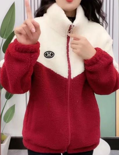 Lamb Fleece Cotton Coat Winter Ladies Jacket