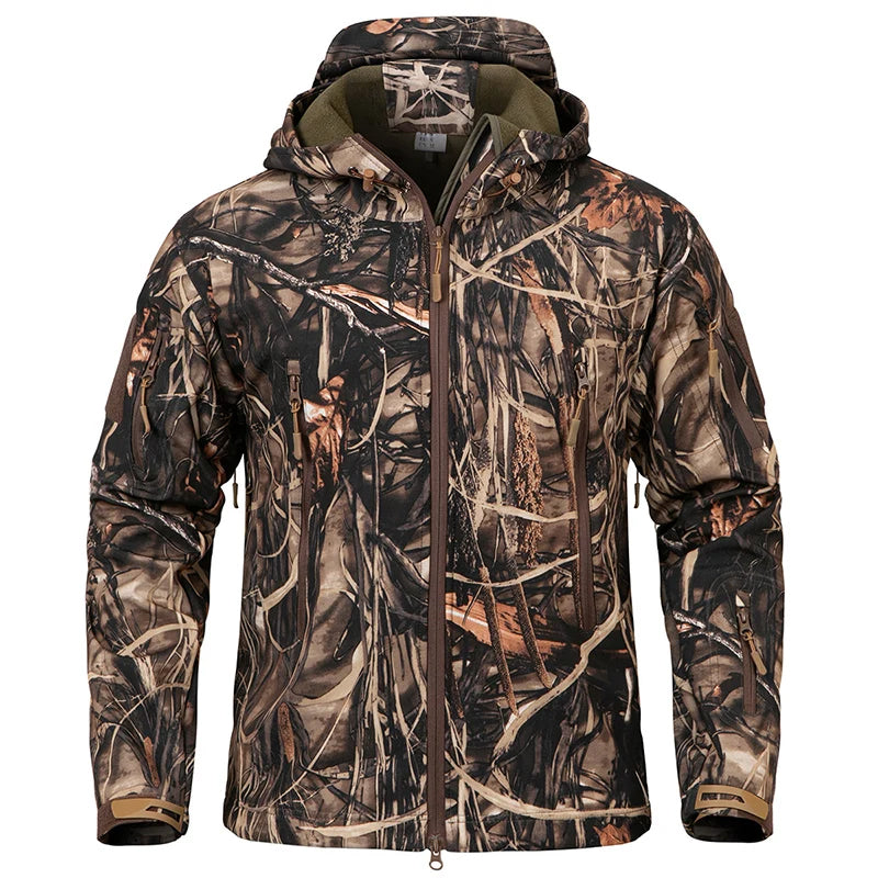 Camouflage Fleece Waterproof Hunting Jacket