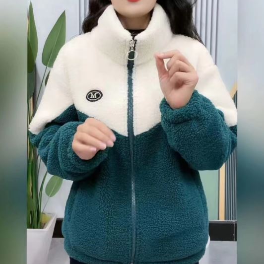 Lamb Fleece Cotton Coat Winter Ladies Jacket
