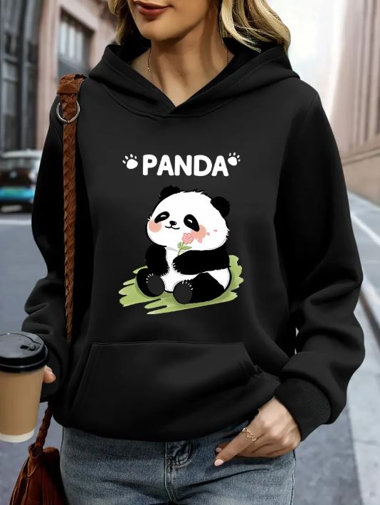 Cute Panda Print Women’s Hoodie